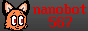 Pixel art of an anthropomorphic red fox facing the text 'nanobot567' in a DOS font