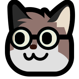 a wolf wearing glasses and smiling at the fox